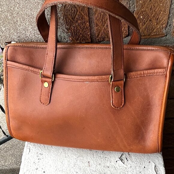 COACH Taylor Zip Vintage USA British Tan Satchel Tote Top Handle Bag Re-Imagined - Picture 1 of 10